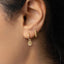 Everyday Tiny Disc Beaded Hoop Huggies Earrings Stack Set, Unisex, Gold, Silver SHEMISLI SH598, SH343