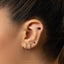 Tiny Black Bear Threadless Flat Back Earring, Gold, Steel, Rose, 20,18,16ga, 5-10mm Unisex, Surgical Steel SHEMISLI SS1025
