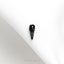 a single black skull on a white cloth