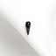 a single black skull on a white cloth