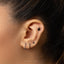 Tiny Black Middle Finger Threadless Flat Back Earring, Gold, Steel, Rose, 20,18,16ga, 5-10mm Unisex, Surgical Steel SHEMISLI SS1060