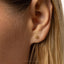 Black Weed Leaf Stud, Threadless Flat Back Earring, Minimalist Style, A-SS1119