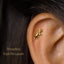 Triceratops Dinosaur Stud, Threadless Flat Back Earring, Minimalist Style, C-SS578