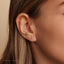 Dogwood Flower Stud, Threadless Flat Back Earring, Minimalist Style, A-SS912