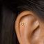 Open Heart Stud, Butterfly End or Screw Ball End Earring, Minimalist Style, A-SS431 SS432