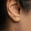 Paved Stone Heart Stud, Butterfly End or Screw Ball End Earring, Minimalist Style, A-SS435 SS436