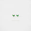 Emerald CZ Flower Stud, Butterfly End or Screw Ball End Earring, Minimalist Style, A-SS137 SS867