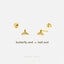 Mermaid Tail Stud, Butterfly End or Screw Ball End Earring, Minimalist Style, A-SS831 SS832