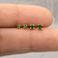 Emerald CZ Stud, Butterfly End or Screw Ball End Earring, Minimalist Style, A-SS222 SS086 SS180 SS087 SS467 SS468 SS469 SS470