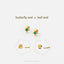 Emerald Star Stud, Butterfly End or Screw Ball End Earring, Minimalist Style, A-SS760 SS171 SS862