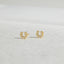 CZ Horseshoe Stud, Butterfly End or Screw Ball End Earring, Minimalist Style, A-SS825 SS826