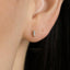 White Emerald CZ Stud, Screw Ball End Earring, Minimalist Style, A-SS205 SS206