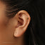 White Emerald CZ Stud, Screw Ball End Earring, Minimalist Style, A-SS205 SS206