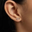Safety Pin Stud, Butterfly End or Screw Ball End Earring, Minimalist Style, A-SS803 SS804