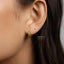 Croissant Hoop Stud, Earring, Minimalist Style, A-SS051