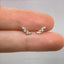 Leaf Gemstone Stud, Earring, Minimalist Style, A-SS190 SS313 SS314 SS315 SS316