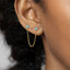 Two Piercings Clover Stud, Earring, Minimalist Style, A-SS147 SS317 SS318 SS319 SS320