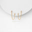 Two Piercings Clover Stud, Earring, Minimalist Style, A-SS147 SS317 SS318 SS319 SS320