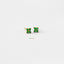 Emerald Clover Flower Stud, Earring, Minimalist Style, A-SS079