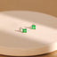 Emerald Clover Flower Stud, Earring, Minimalist Style, A-SS079