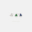 Gemstone Triangle Stud, Earring, Minimalist Style, A-SS191 SS192 SS238