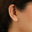 Gemstone Triangle Stud, Earring, Minimalist Style, A-SS020