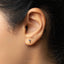Gemstone Spike Stud, Earring, Minimalist Style, A-SS146 SS261 SS262 SS263 SS264