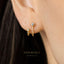 Double Lined Stone Stud, Earring, Minimalist Style, A-SS258 SS306