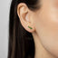 Emerald Zigzag Stud, Earring, Minimalist Style, A-SS256