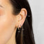 Simple Sapphire Stone Hoop, Huggies Earring, Minimalist Style, A-SH376 SH377 SH378 SH379 SH380