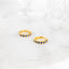 Simple Sapphire Stone Hoop, Huggies Earring, Minimalist Style, A-SH376 SH377 SH378 SH379 SH380