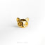 a gold plated ring with a cat's head