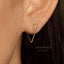 Ultra Light Triangle Hoop, Huggies Earring, Minimalist Style, A-SH441