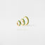 Simple Emerald Gemstone Hoop, Huggies Earring, Minimalist Style, A-SH170 SH171 SH172 SH173 SH174 SH175
