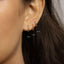 Multicolored Stone Hoop, Huggies Earring, Minimalist Style, A-SH132 SH133 SH134 SH135 SH136 SH138
