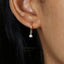 Gemstone Drop Hoop, Huggies Earring, Minimalist Style, A-SH067 SH338 SH339 SH340 SH341