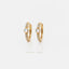Opal Bezel Hoop, Huggies Earring, Minimalist Style, A-SH267