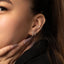 Simple Gemstone Hoop, Huggies Earring, Minimalist Style, A-SH040 SH041 SH042 SH043 SH044 SH045