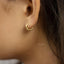 Thick Hexagon Hoop, Huggies Earring, Minimalist Style, A-SH213