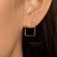 Light Diamond Shape Hoop, Huggies Earring, Minimalist Style, A-SH442