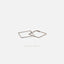 Light Diamond Shape Hoop, Huggies Earring, Minimalist Style, A-SH442