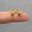 Gemstone Drop Hoop, Huggies Earring, Minimalist Style, A-SH067 SH338 SH339 SH340 SH341