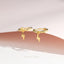 Lightning Drop Hoop, Huggies Earring, Minimalist Style, A-SH645