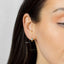 Tiny CZ Stone Helix Hoop Earrings, White Stone, Emerald, Turquoise, Opal, Gold, Silver SHEMISLI SH616, SH196, SH637, SH646, SH656, SH666