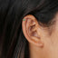 Tiny CZ Stone Helix Hoop Earrings, White Stone, Emerald, Turquoise, Opal, Gold, Silver SHEMISLI SH616, SH196, SH637, SH646, SH656, SH666