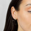 Tiny CZ Stone Helix Hoop Earrings, White Stone, Emerald, Turquoise, Opal, Gold, Silver SHEMISLI SH616, SH196, SH637, SH646, SH656, SH666