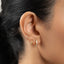 White Stones Ear Climber, Stud Earring, Minimalist Style, A-SS082