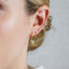 White Stones Ear Climber, Stud Earring, Minimalist Style, A-SS082