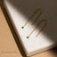 Emerald Gem Ear Threader, Stud Earring, Minimalist Style, A-ST017 ST018 NOBKG