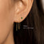 Emerald Gem Ear Threader, Stud Earring, Minimalist Style, A-ST017 ST018 NOBKG